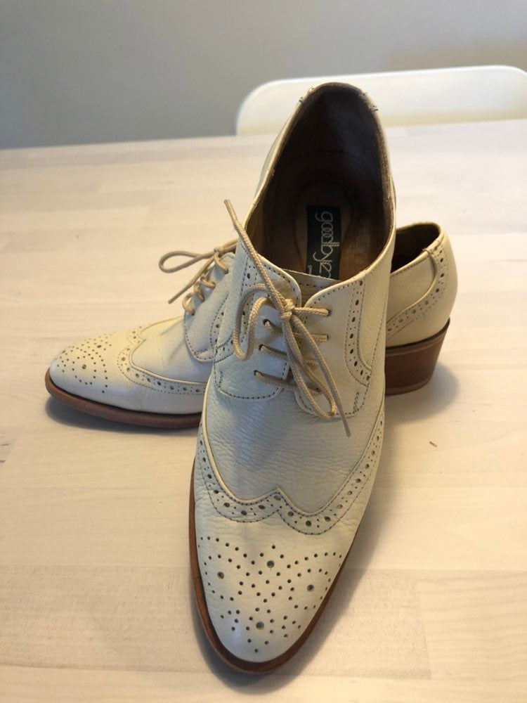 Vintage mexian leather oxfords dress sho