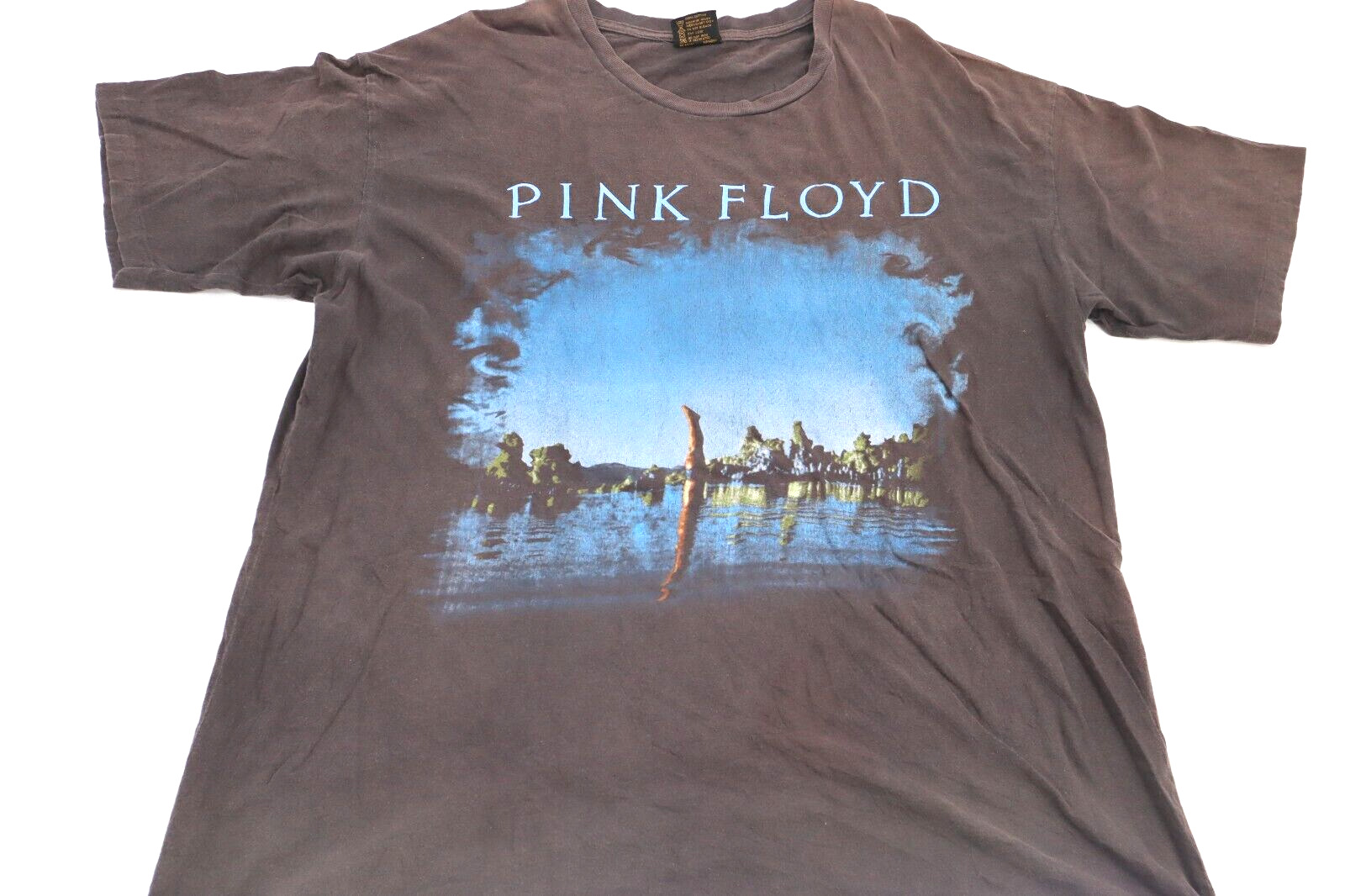 Vintage BROCKUM Pink Floyd Wish You Were Here Faded Graphic Print Tshirt U.S.A.