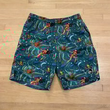 Culprit Get It Kraken Green Ocean Swim Trunks Shorts Mens Size Small