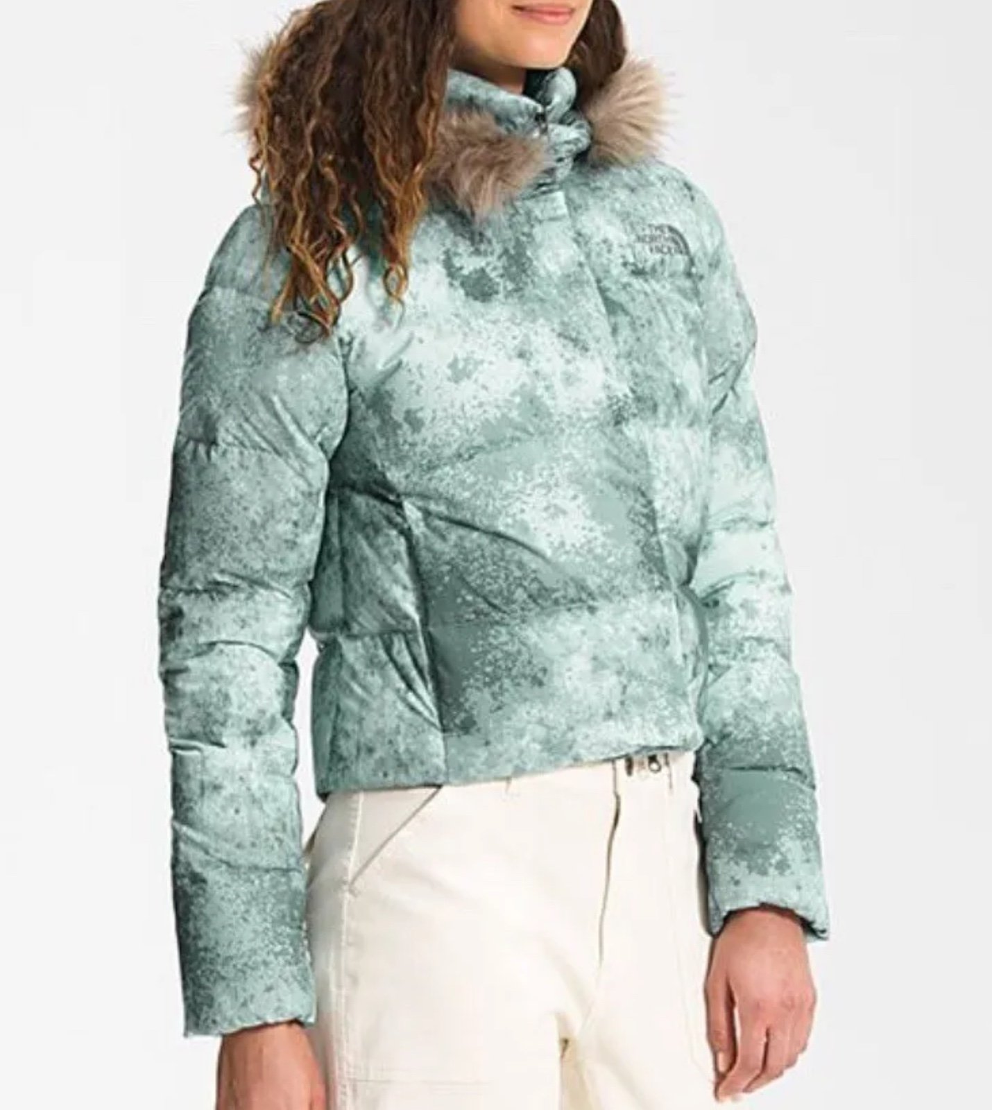 The North Face Women’s Print Dealio Crop Short Jacket Down Winter Jacket Sz XL