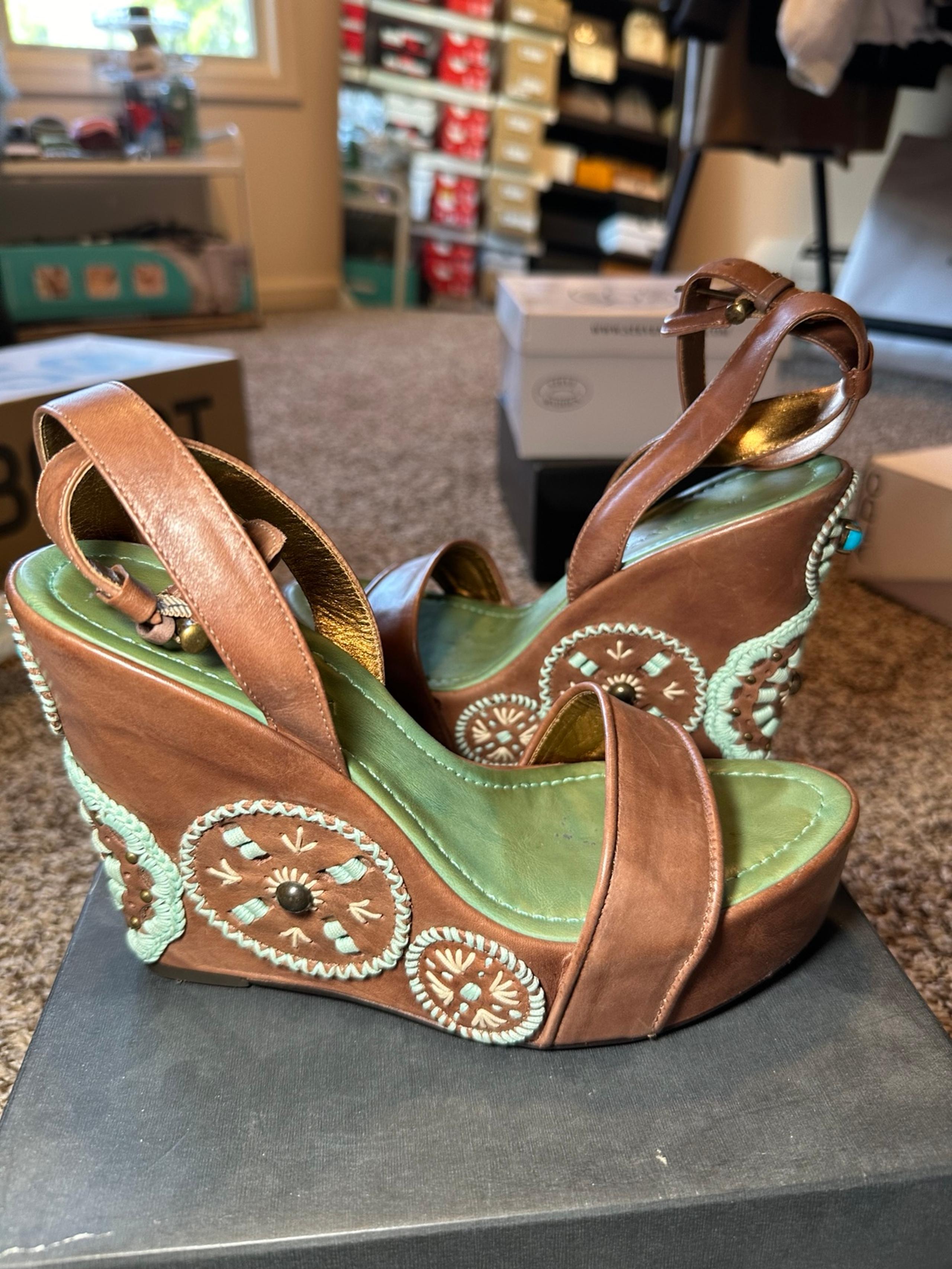 Bcbgmaxazria Davis Western Leather Platforms