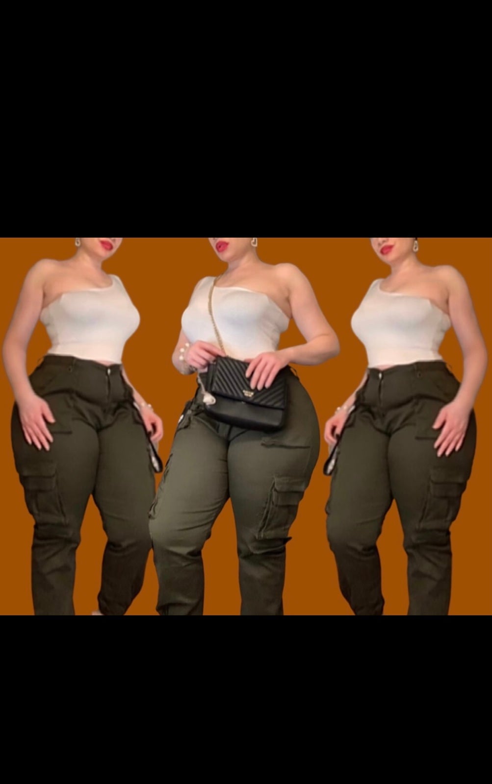 Green Cargo Pants - PLUS SIZES - New Available Sizes 2X and 3X