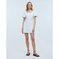 Madewell Square-Neck Mini Dress in 100% Linen 6