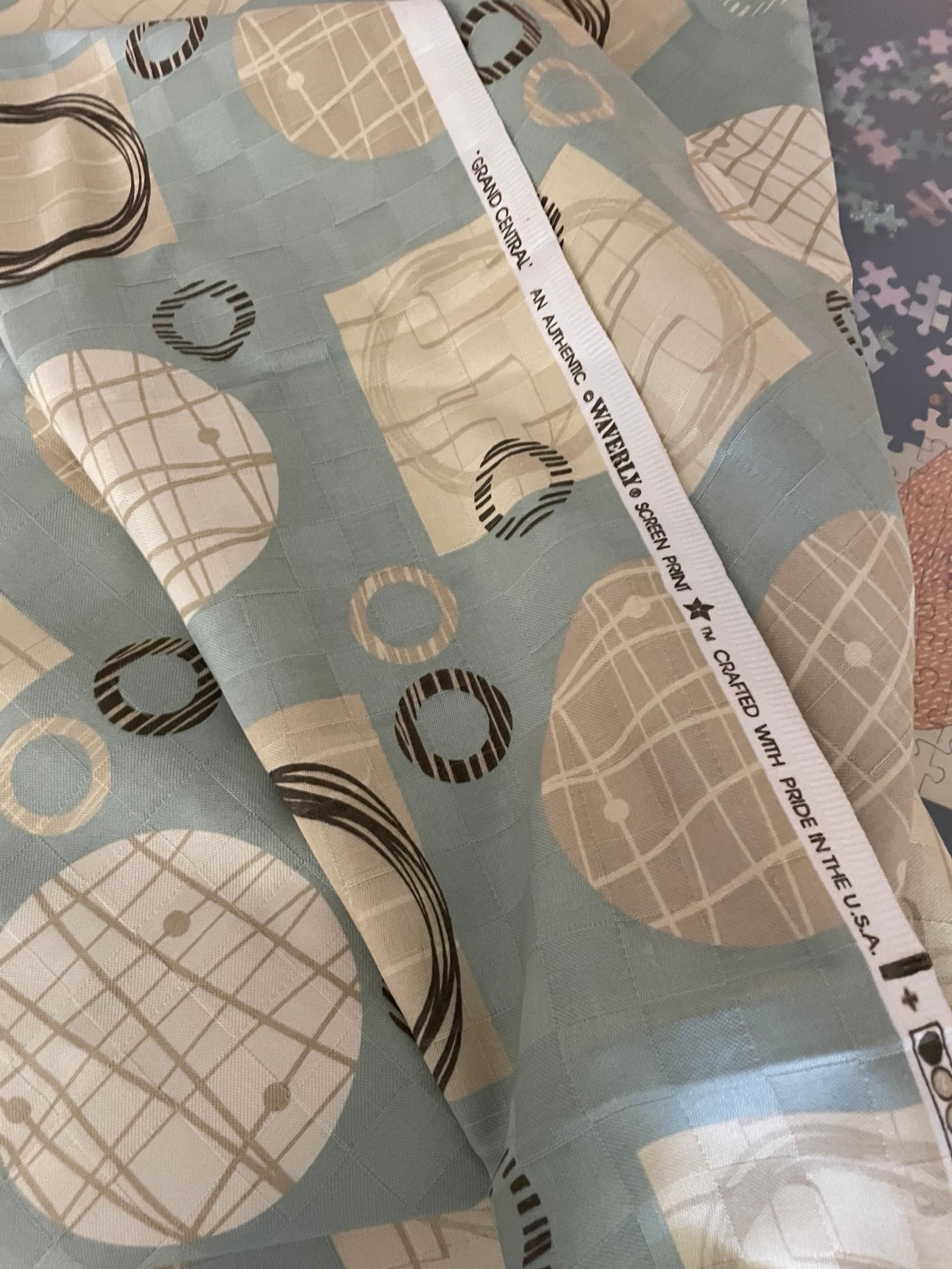 Vintage Waverly fabric “Grand Central” 94” x 54”