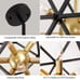 OLMCWOOL Modern Chandelier, Industrial Metal Dining Room Pendant Light,Black