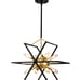OLMCWOOL Modern Chandelier, Industrial Metal Dining Room Pendant Light,Black