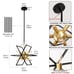 OLMCWOOL Modern Chandelier, Industrial Metal Dining Room Pendant Light,Black