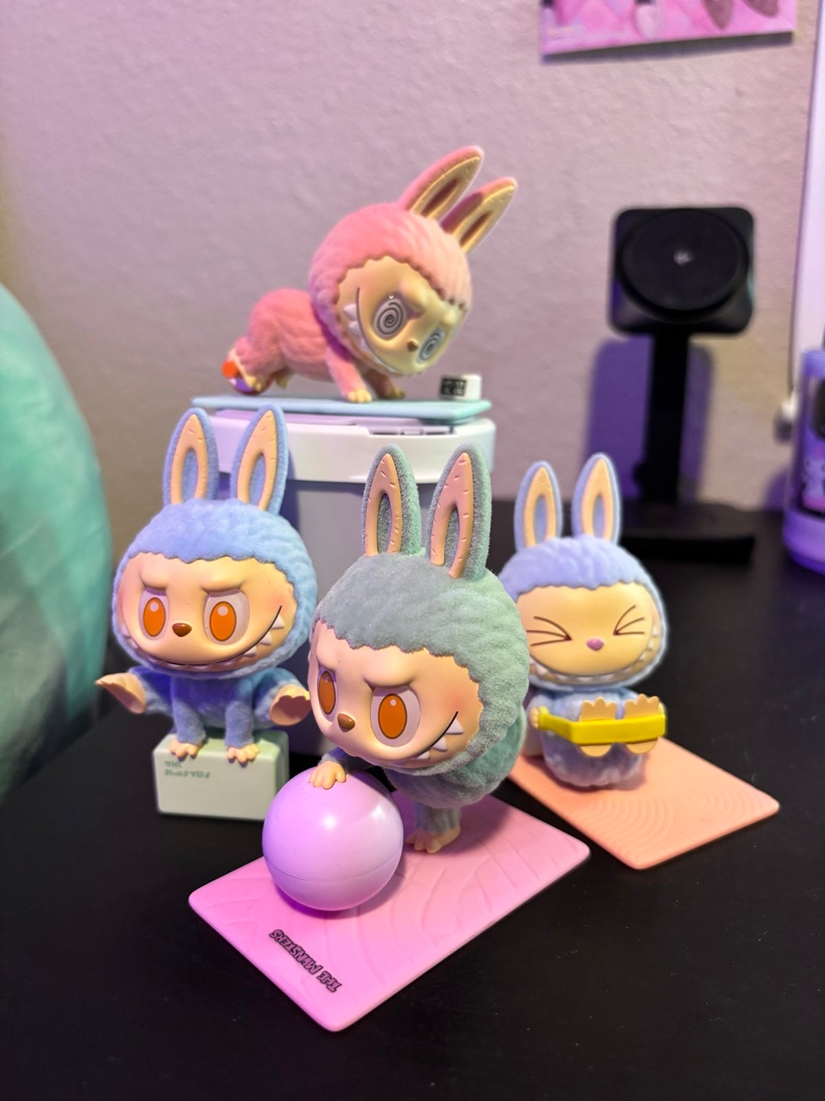 Popmart labubu lazy yoga set of 4