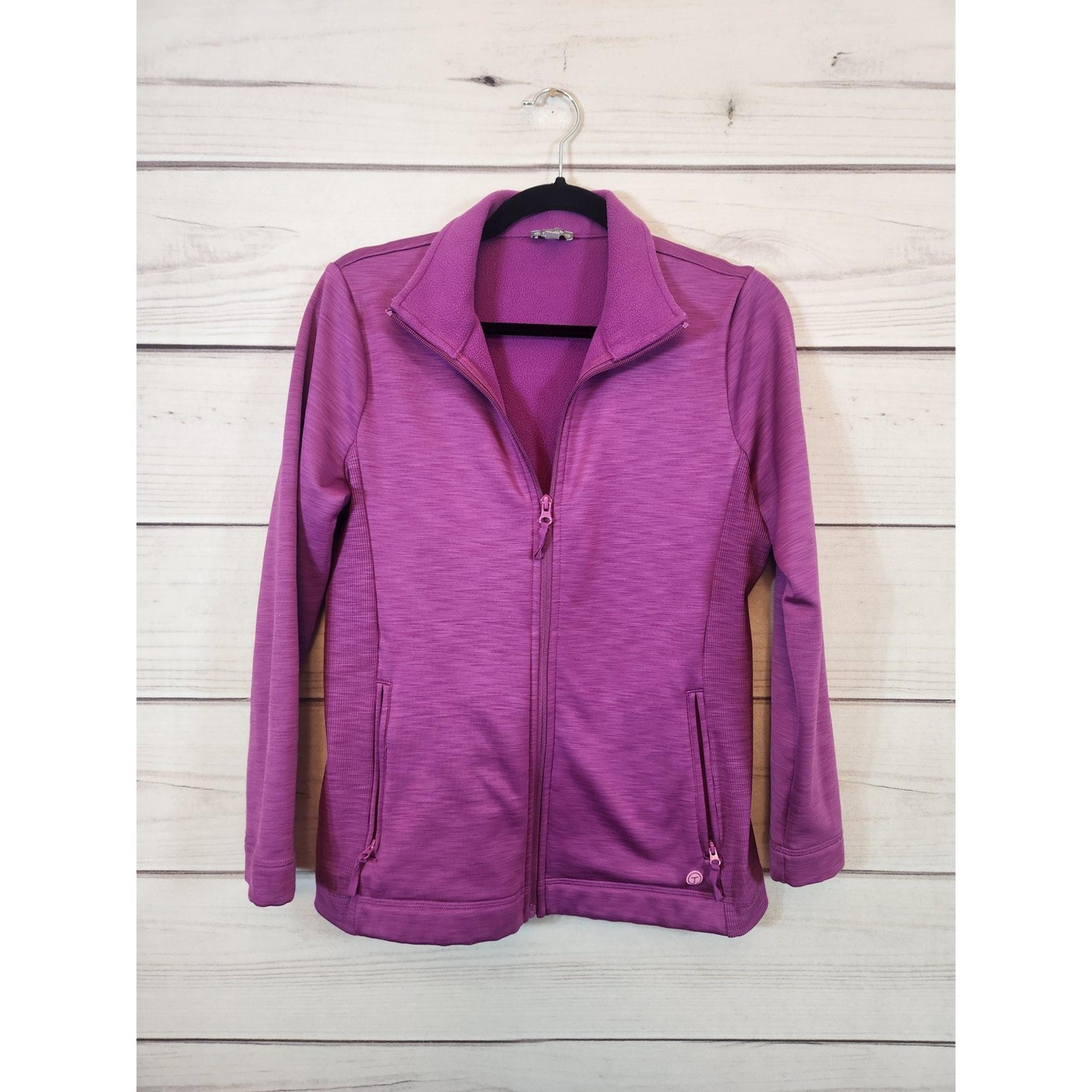 T By Talbots Women's Activewear Jacket Long Sleeve Full Zipper Purple Size MP