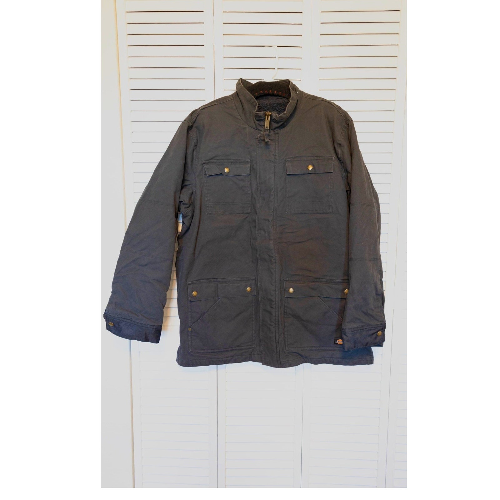 Dickies Flex Jacket Size XL Men's Zipper Long Sleeve Black VTG