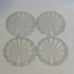 Frosted Glass Seashell Coasters set of 4