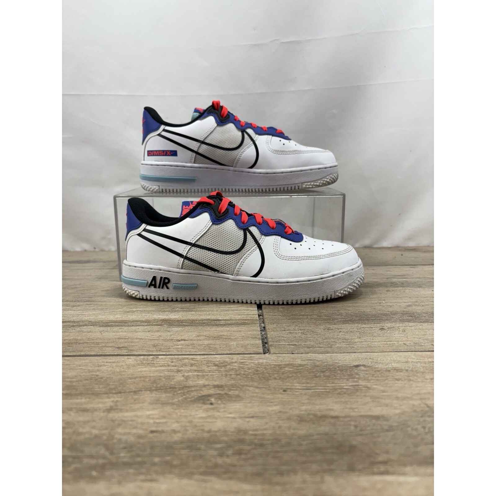 Nike Air Force 1 React DIMSIX Astronomy Blue Sneakers Shoe CD6960-101 Y7 W8.5 M7