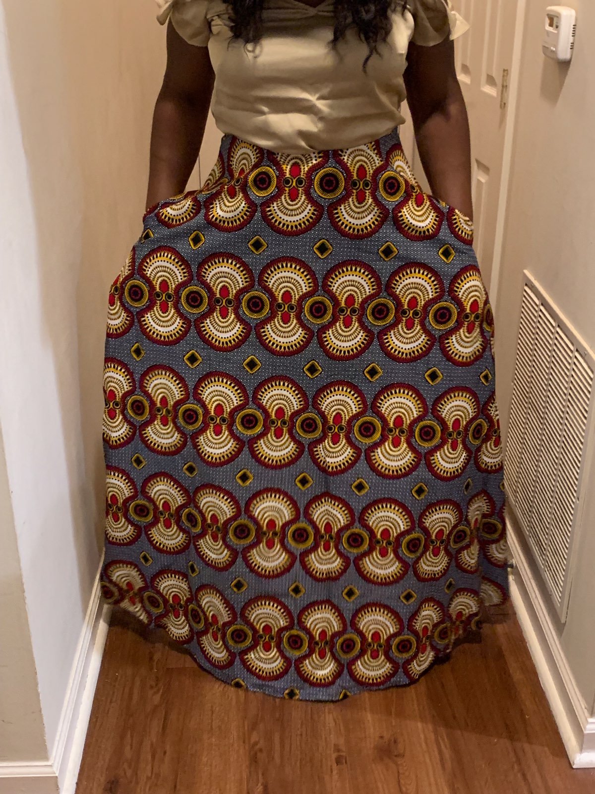African Print A-line Skirt
