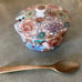 RARE Kutani Antique Japanese Hand Painted Floral Gold Gilt Porcelain Sugar Dish