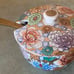 RARE Kutani Antique Japanese Hand Painted Floral Gold Gilt Porcelain Sugar Dish