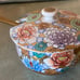 RARE Kutani Antique Japanese Hand Painted Floral Gold Gilt Porcelain Sugar Dish