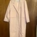 Vintage A Trigere Trench Coat Light Pink Long Open Front Jacket Overcoat Size 6