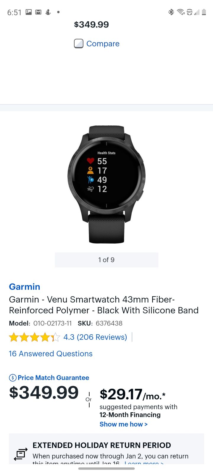 Garmin venue