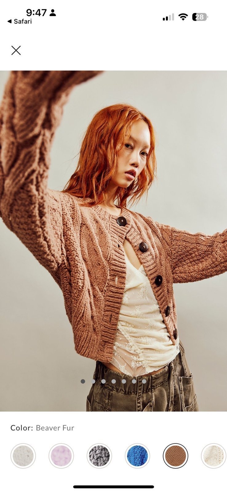 Free People bonfire cardi