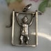 Rare Antique Sterling Articulated Flipping Clown Charm