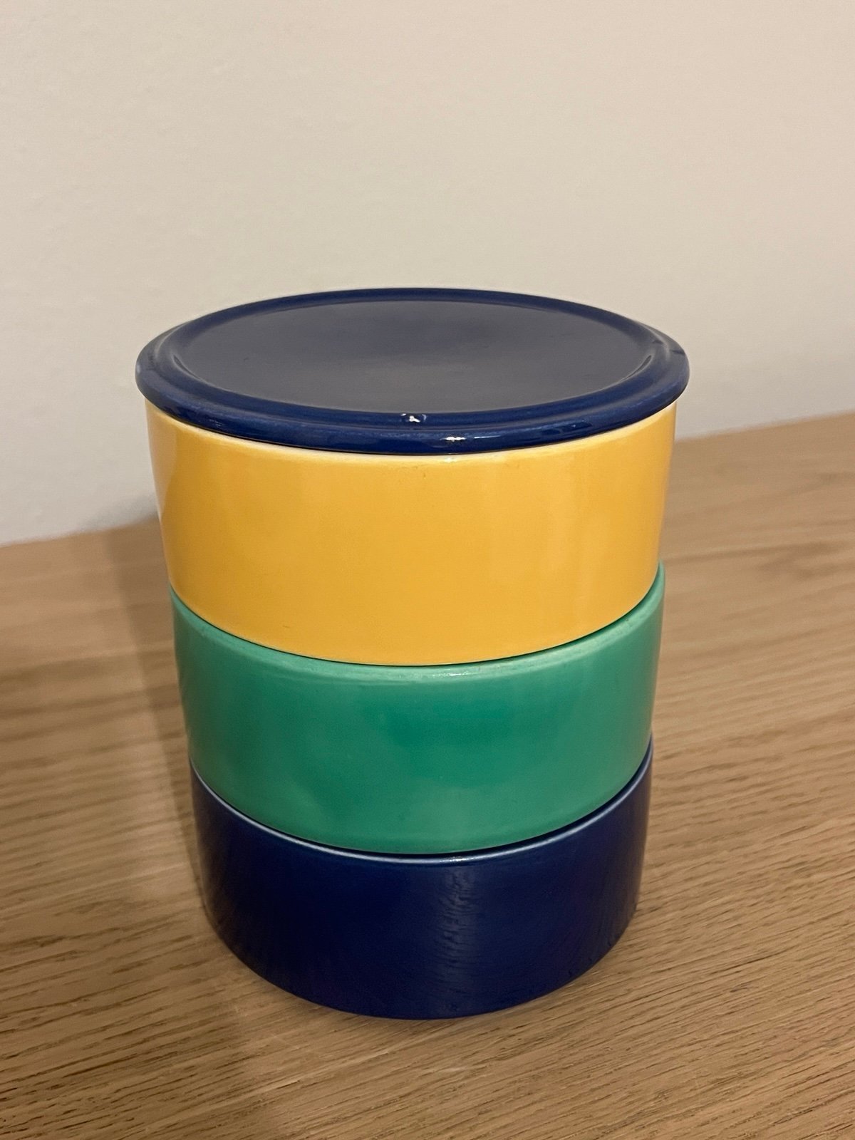 Fiestaware mid century refrigerator stacking dish bowls