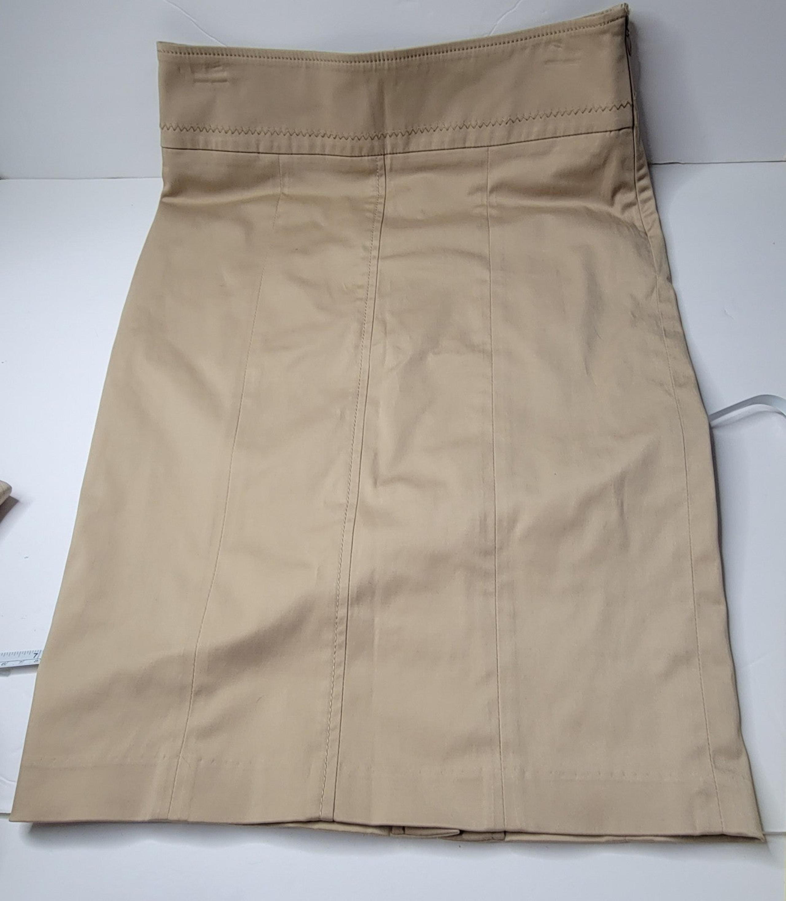 Tan / Beige / Khaki Color Kenar Pencil Skirt Size 2