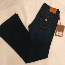 True Religion Carrie Flare w/flap pocket
