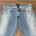 Vintage 90’s Y2K Playboy Capri Low Rise Flare Denim Jeans Embroidered Size 30