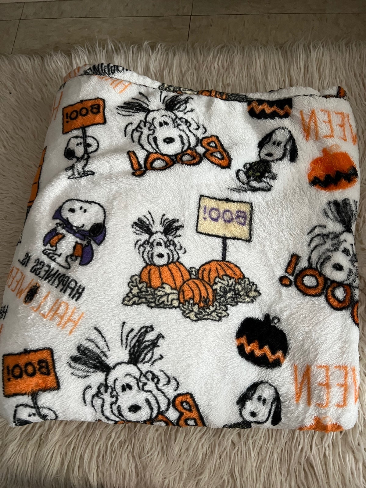 Peanuts Berkshire Halloween blanket velvetsoft