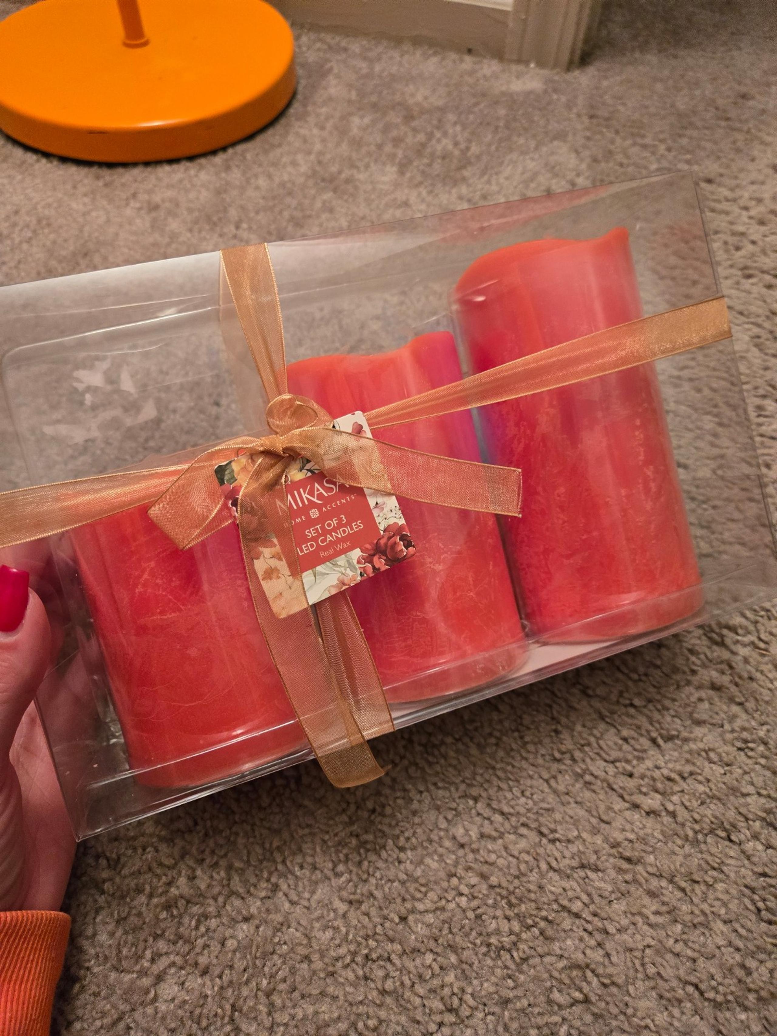 Orange LED candle decoration
