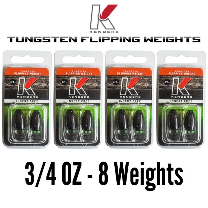 TUNGSTEN 3/4 OZ FLIPPING WEIGHTS 8 pk