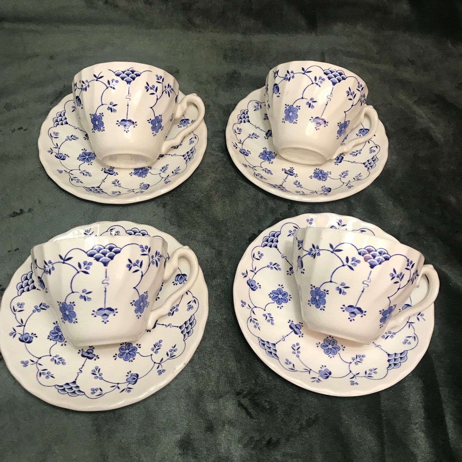 Myott Finlandia Plates Saucers And Cups Mugs Made In England 8 Pcs