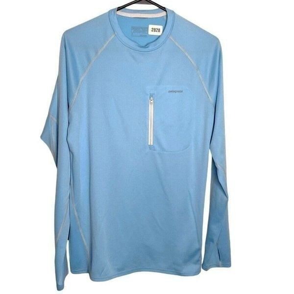 Patagonia Active Sport Men’s Blue Long Sleeve Lightweight Sweatshirt Size S