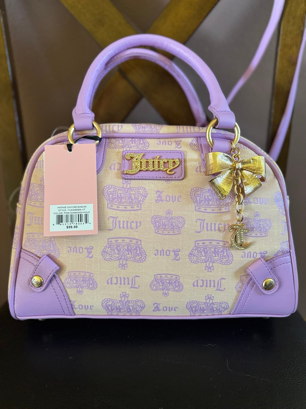 Juicy Couture Vintage Bowler Pink Diamond / Violet