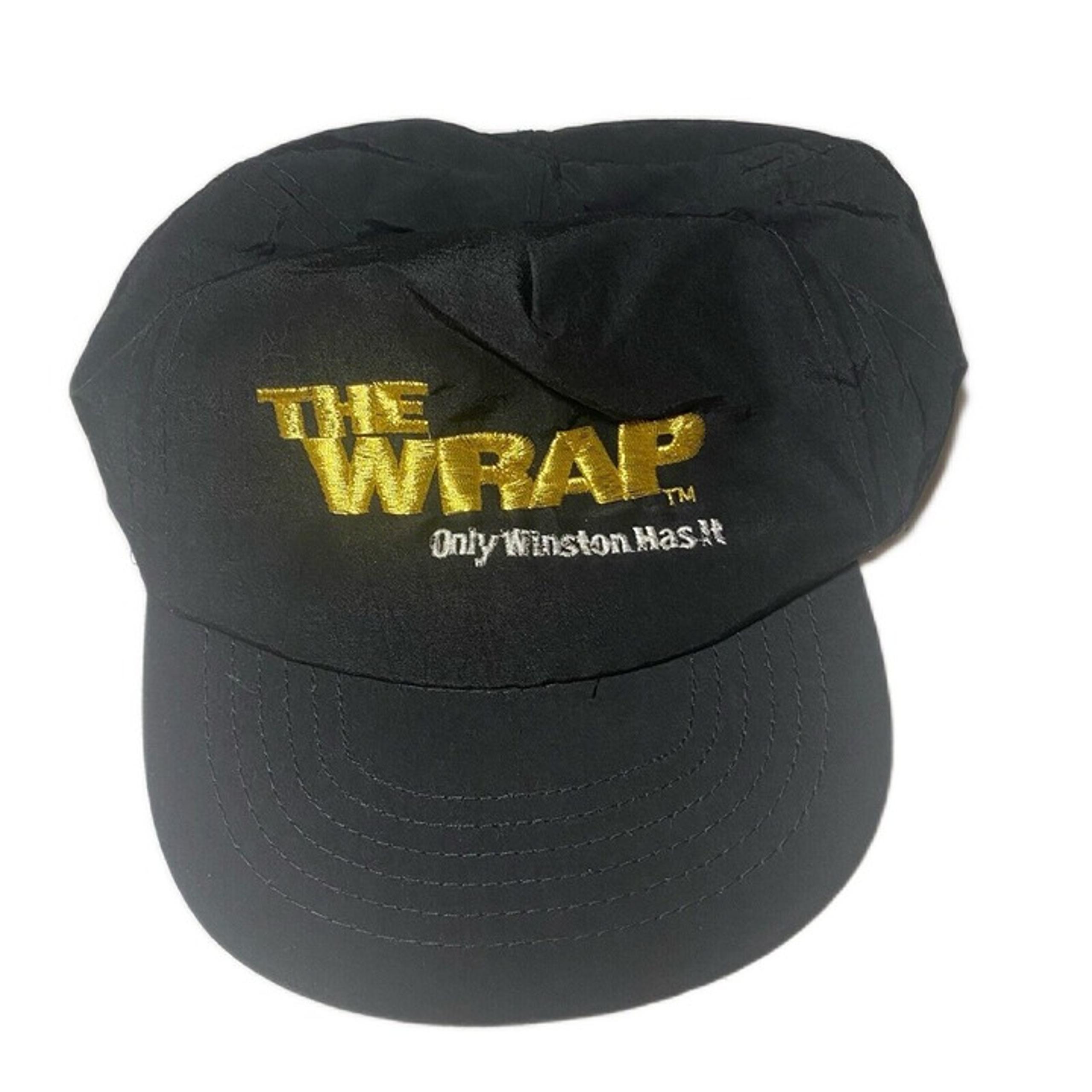 Vintage Winston The Wrap Men’s OSFA Black Snapback Hat Cigarette Marlboro Camel