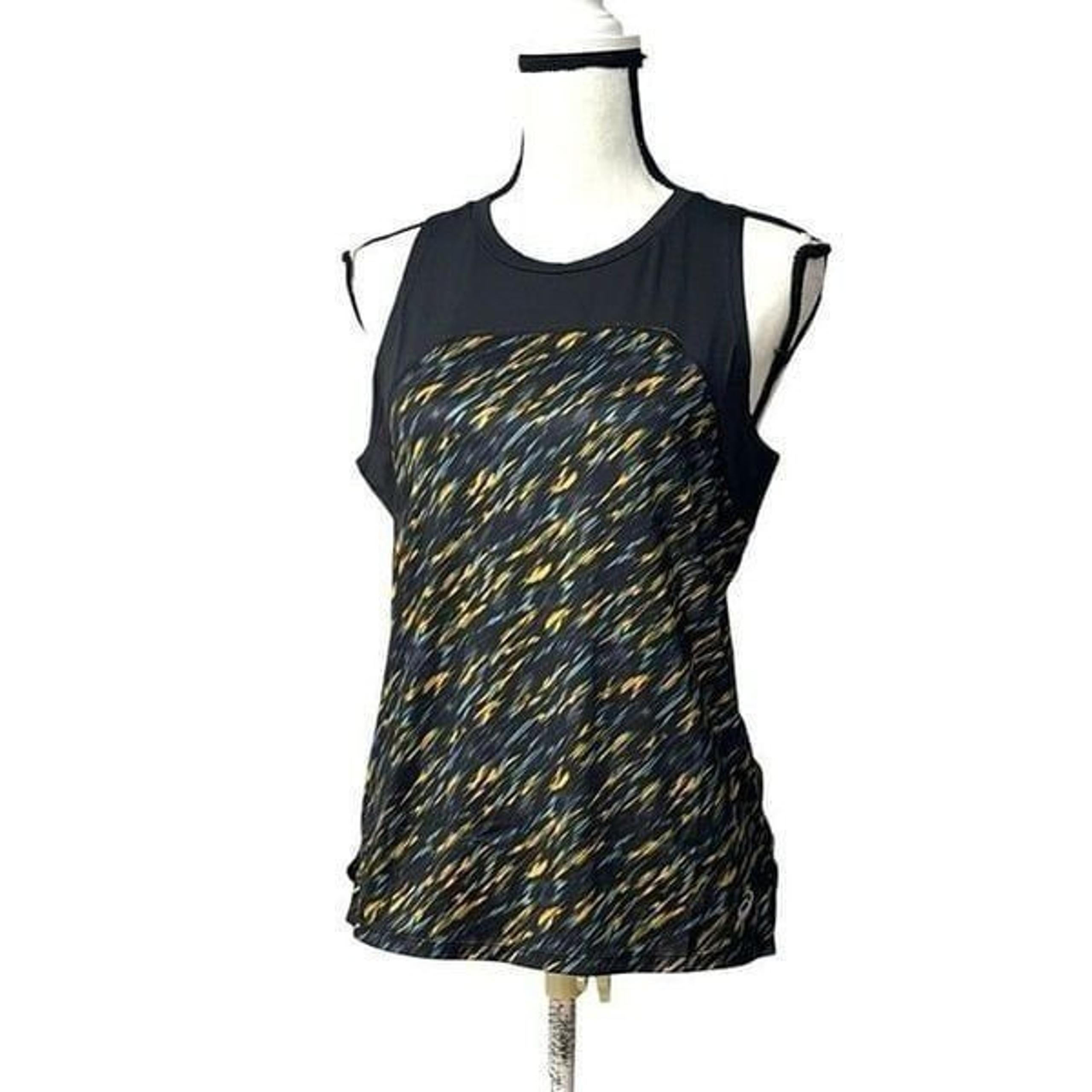 ASICS Women's PR Lyte Running Tank Night Shade/ Sage Print, L