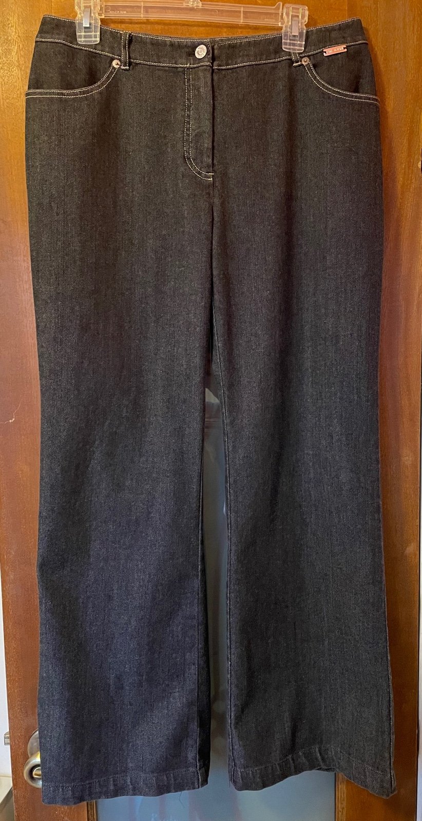 Vintage St John Sport by Marie Gray Womens Black Denim Flare Jeans