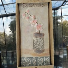 Vintage 3D Floral Harmony 3D will plaque Cherish flowers 2005 new