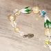Vintage Vendome Signed Green Auroa Borealis Rhinestone Pearl Necklace