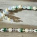 Vintage Vendome Signed Green Auroa Borealis Rhinestone Pearl Necklace