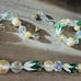 Vintage Vendome Signed Green Auroa Borealis Rhinestone Pearl Necklace