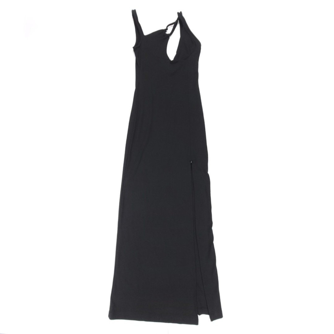 IAmNotBasic Akiko Strappy Cutout Side Slit Plunging Maxi Dress Women Small Black
