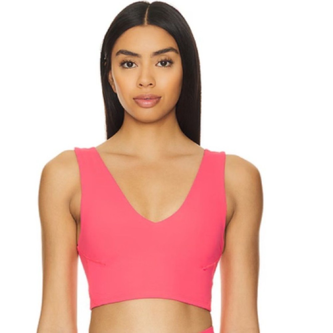 NWOT Free People Movement Never Better Crop Top in electric sunset Size small
