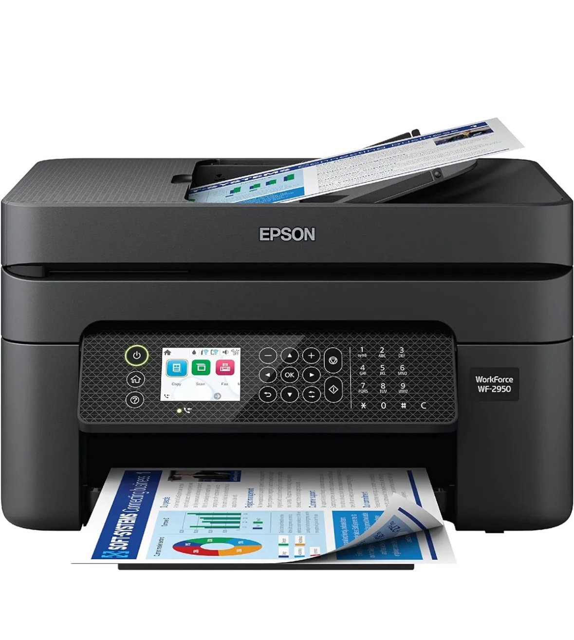 New WorkForce WF-2950 All-in-One Wireless Color Printer, Scanner, Copier and Fax