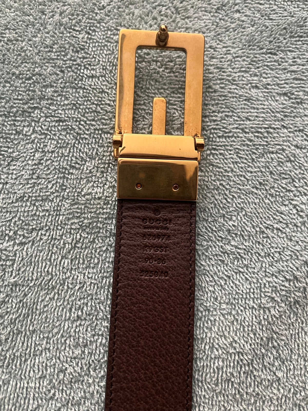 Gucci Brown Reversible Belt with Square G Buckle