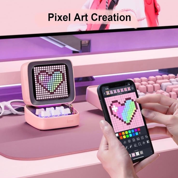 Divoom Ditoo Retro Pixel Art Game Portable Bluetooth Speaker