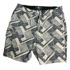 Tommy Bahama Relax Men's Size Large Tan Black Geometric Lined Swin Shorts