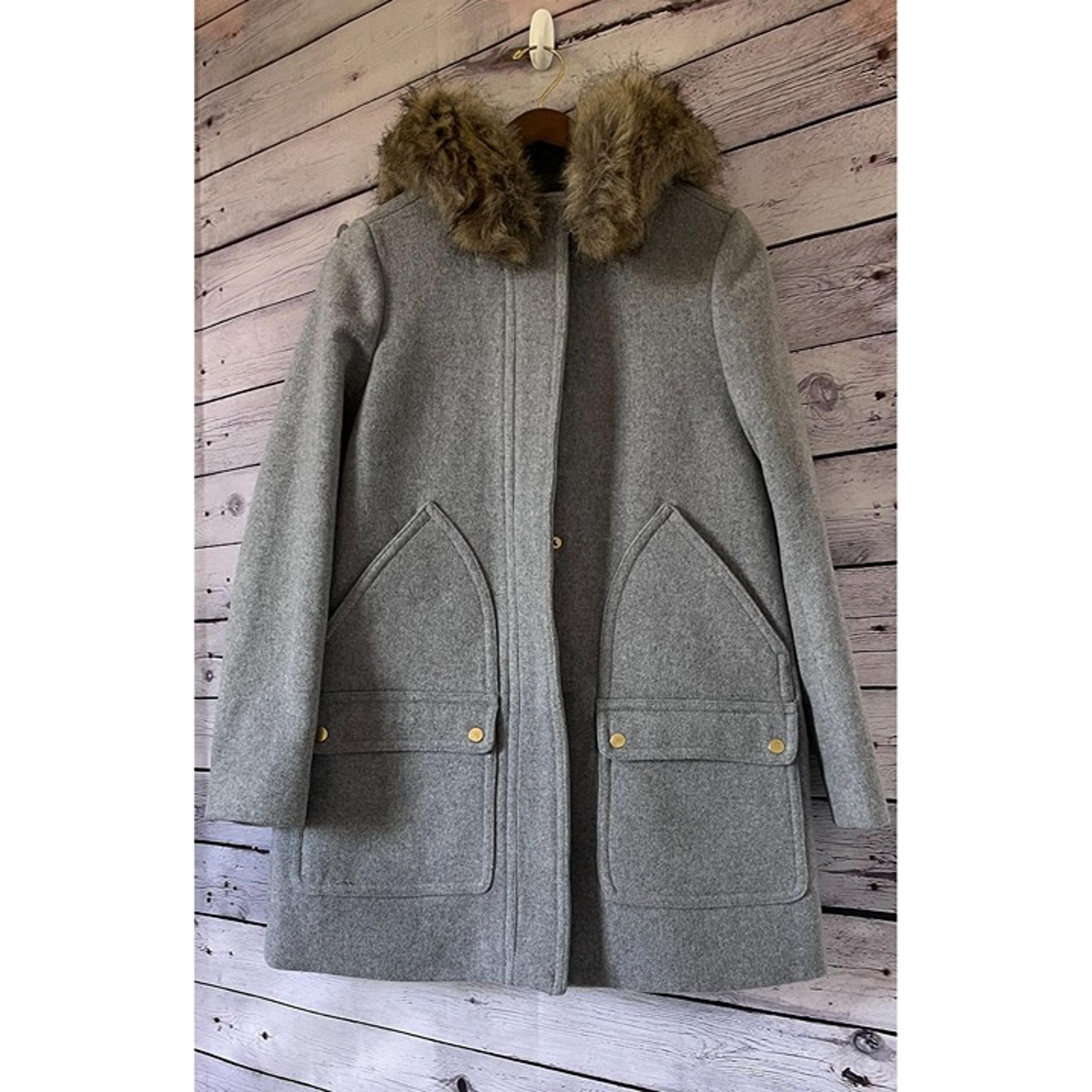 J. Crew Vail Parka w/detachable Fur Trim - Women's SIZE 2