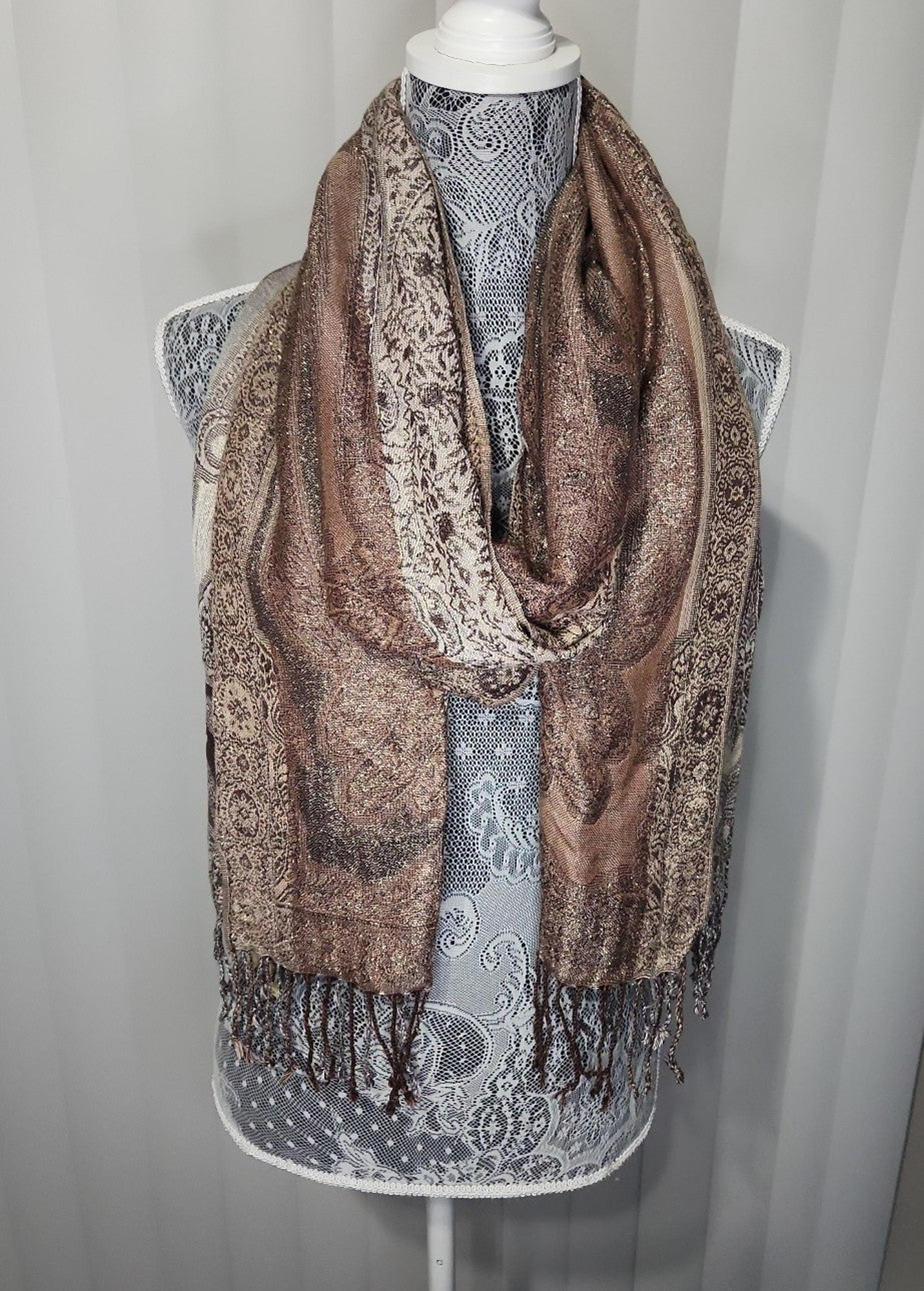 COLLECTION 18 Women's Brown Reef Paisley Wrap Scarf