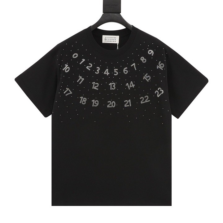 MaisonMargiela  digital rhinestone short-sleeved T-shirt